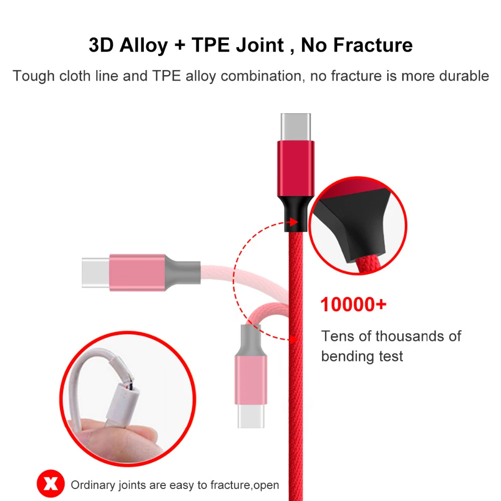 PHOMAX 3 шт usb type C кабель Быстрый зарядный USB для samsung S8 S9 Xiaomi mi8 mi7 6 huawei кабель|Кабели