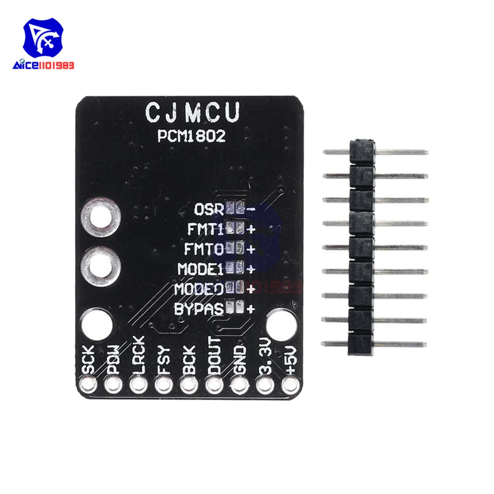 Diymore PCM1802 SNR стерео АЦП модуль датчика 24Bit Delta-Sigma стерео A/D конвертер PCM AV усилитель плеер приемник плата