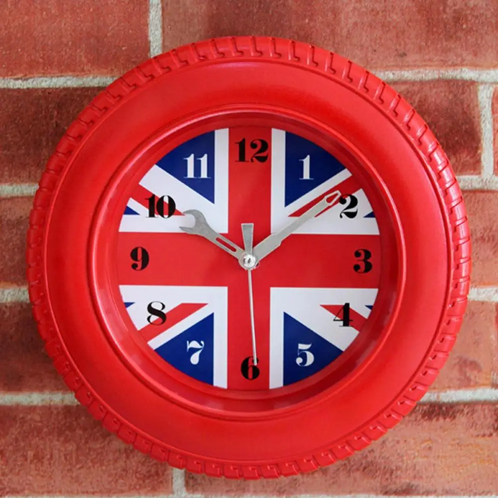 Британский флаг часы в виде шины Ретро европейские настольные многоцелевой