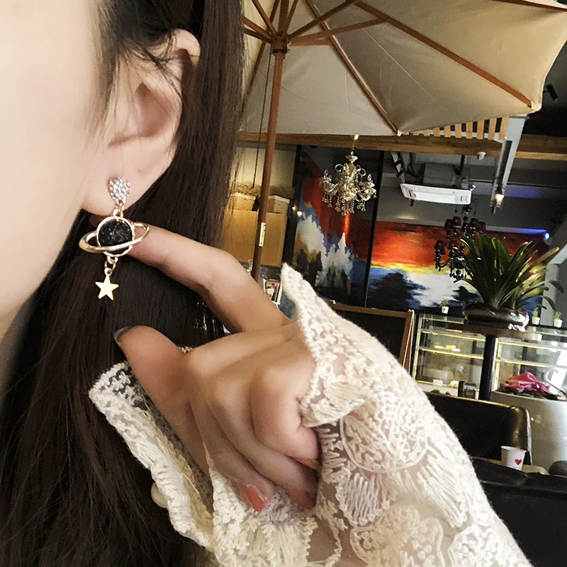 LEGENSTAR модные серьги капельки для женщин Талисман Планета длинные висячие