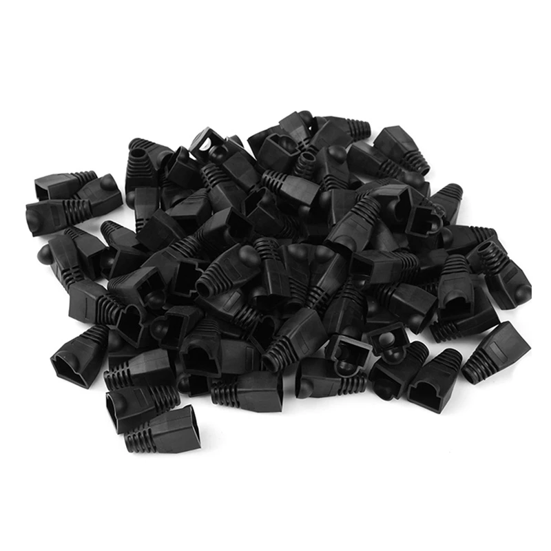 

100 шт., защитная крышка RJ45 для сетевого кабеля Ethernet
