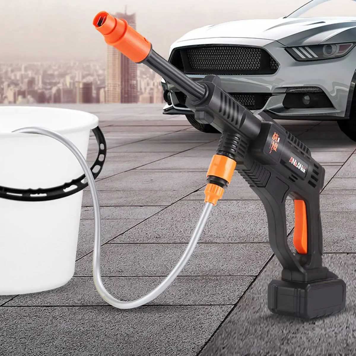 70BAR 22000mAh High Pressure Car Washer Self Priming Sustain 80min Washing Wreless Wash Water Gun With Li-ion Battery 220V | Автомобили и