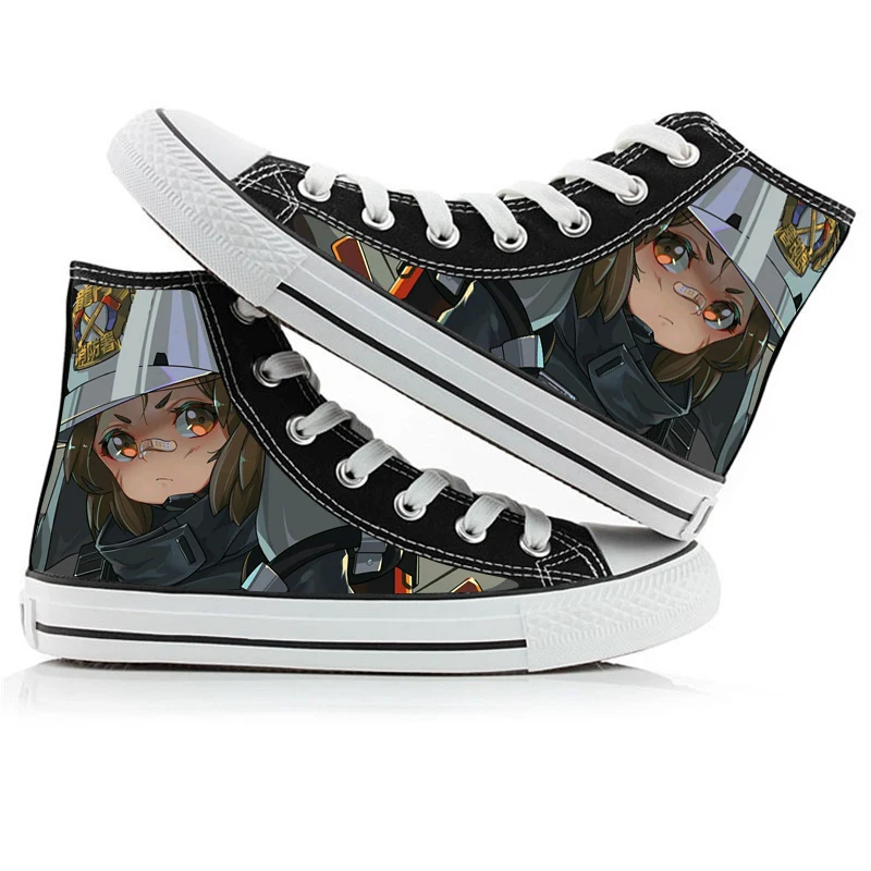 

Unisex Anime 3D Print Cos Arknights Casual Canvas Shoes Amiya Preppy Student Flat Bottom plimsolls duck shoes Sneakers
