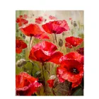 Картина по номерам GATYZTORY сделай сам, маковые цветы, ручная роспись, масляная живопись, рисование на холсте, для взрослых, детей, домашний декор