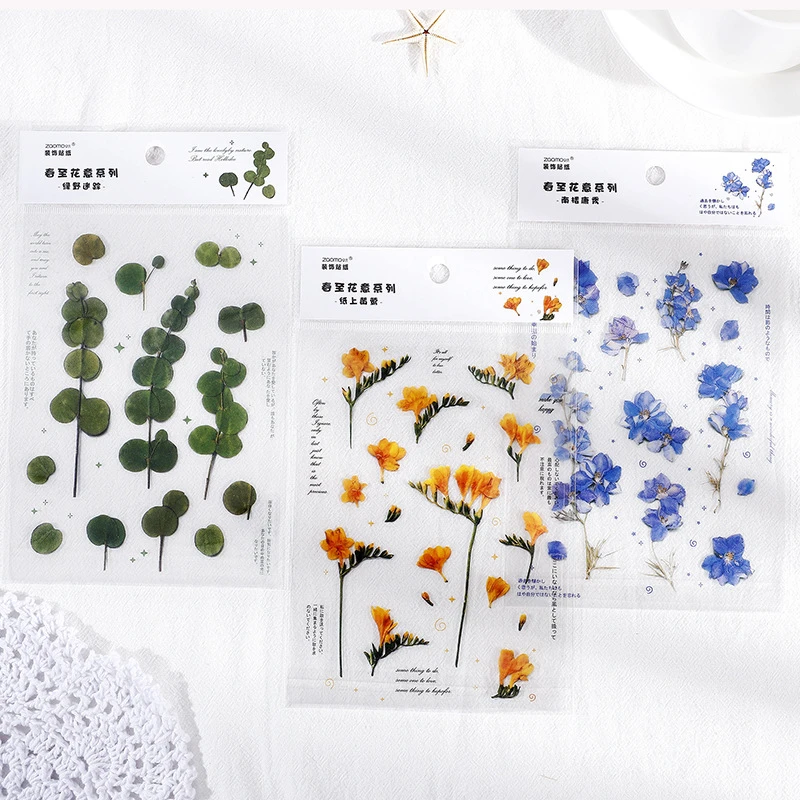 

18 Designs Daisy Weekend Flowers Deco Stickers Scrapbooking Styling Bullet Journal Toy Deco Album DIY Stationery Stickers