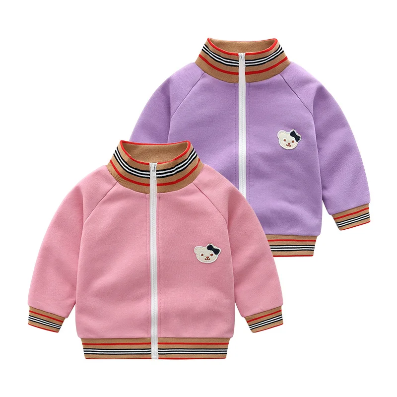 

2-7Y Baby Boys Girls Fashion Stripe Sweatshirt Kid Clothes Spring Autumn Thin Coat Children Jacket Outerwear Sweatshirts