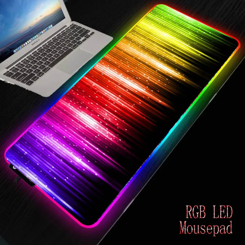 

MRGBEST Rainbow Lines Mouse Pad Anti-slip Natural Rubber Mouse Pad Desk Mat for Laptop Computer Gamer Mousepad Dropshipping