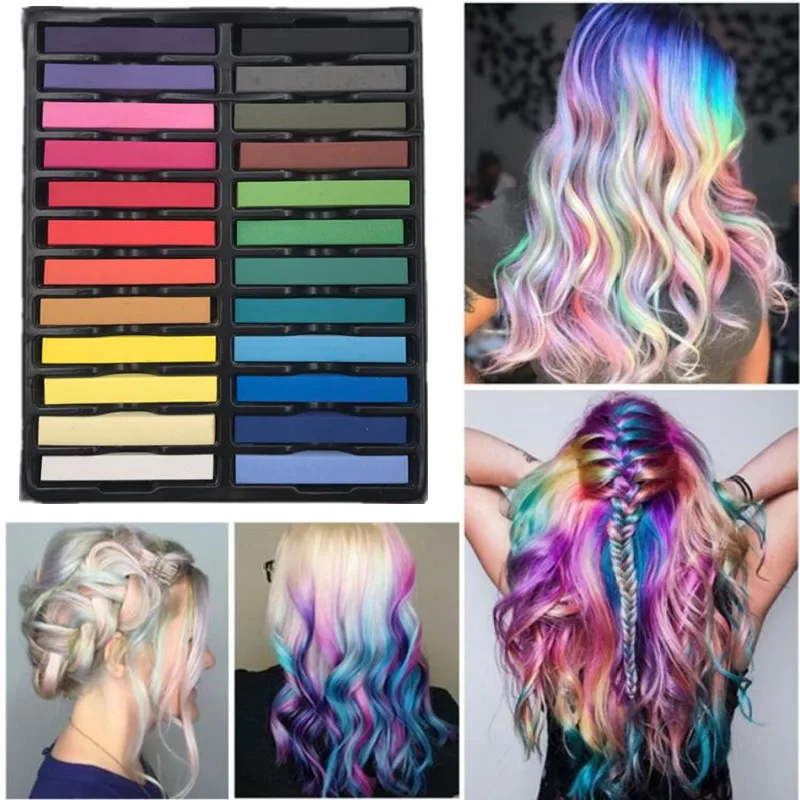 Модные мелки для волос временные цвета краска легкие Мягкие пастели набор
