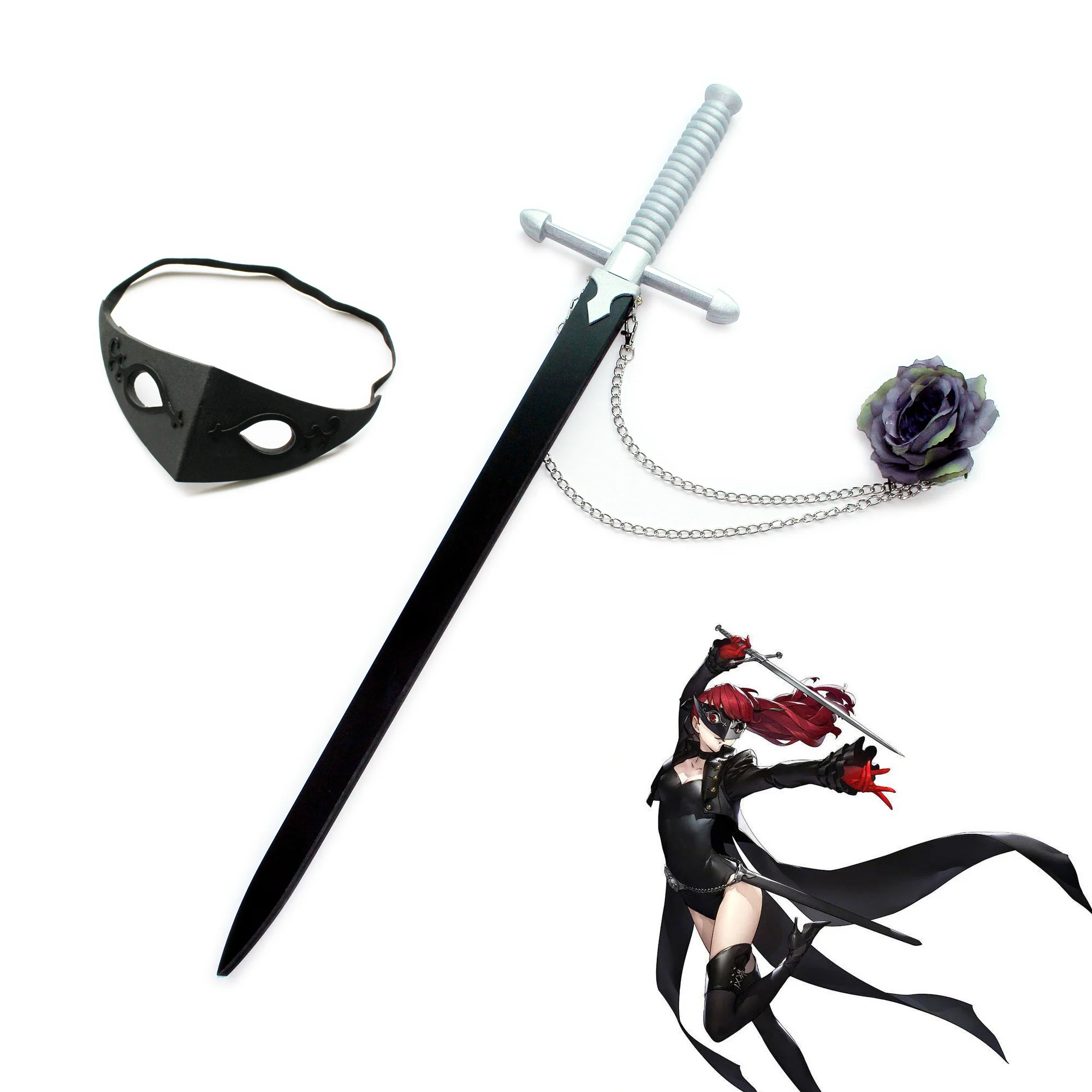 P5 Королевский Касуми Косплей Маска меч костюм реквизит|Реквизит для костюмов| |