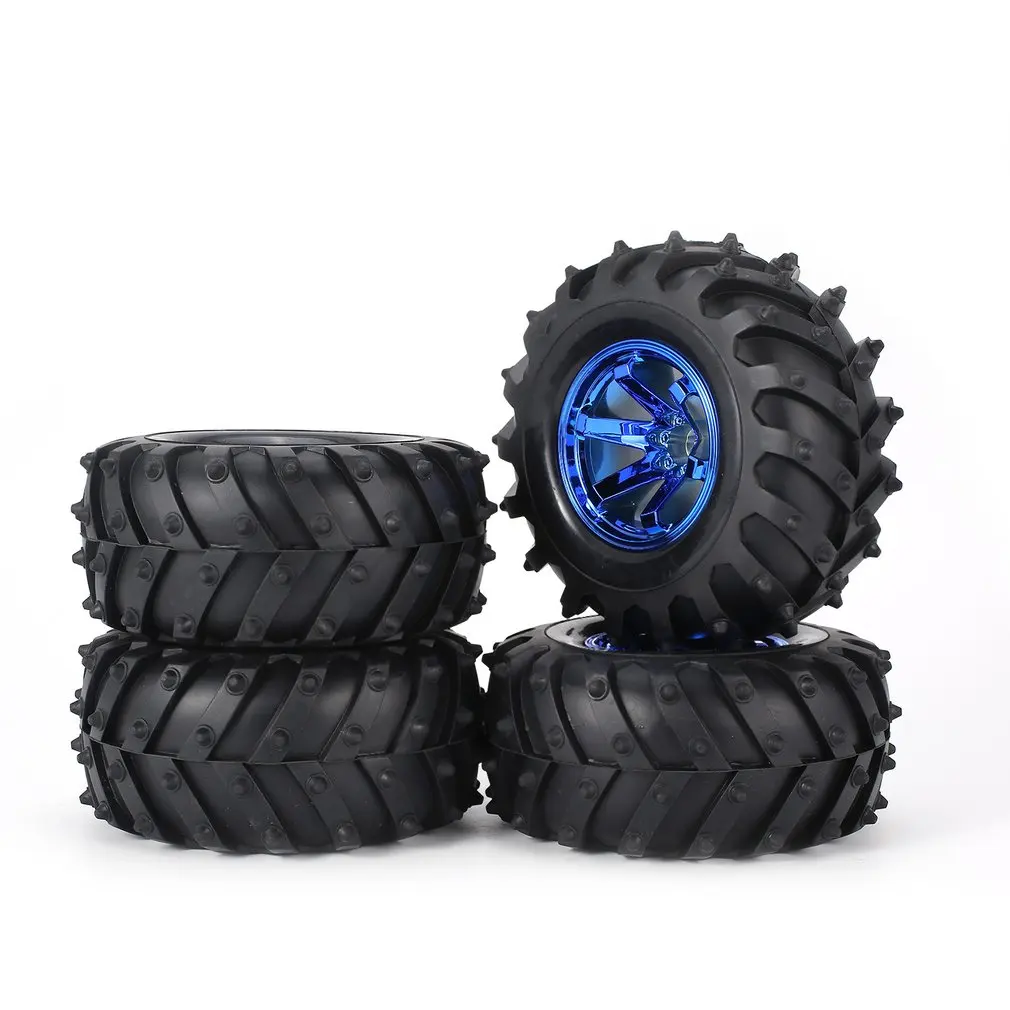 AUSTAR 4 шт. AX 3002 125 мм обод резиновая шина для колеса Пластиковая Ступица 1/10 RC большие