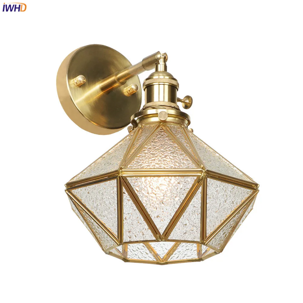 IWHD японская Алмазная стеклянная настенная лампа для домашнего выключателя