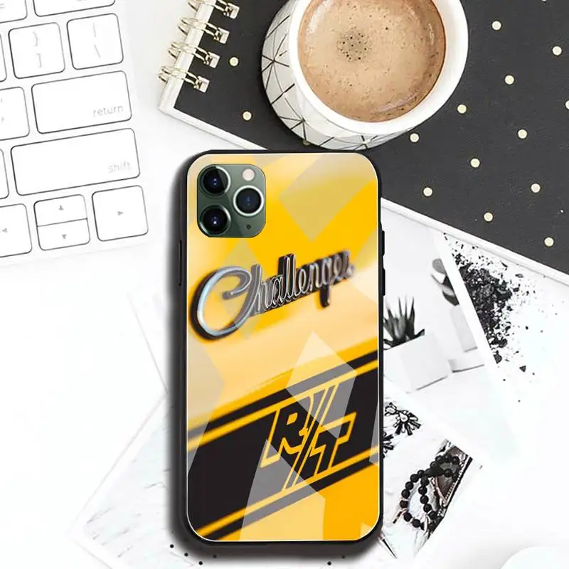 Super Muscle Car Dodge Challenger Phone Case Tempered Glass For iPhone 13 12 Mini 11 Pro XR XS MAX 8 X 7 Plus SE 2020 cover | Мобильные