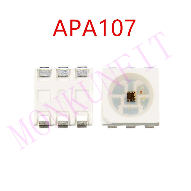 Новый светодиодный чип 1k DC5V APA107 5050 SMD RGB APA102 6 контактный полноцветный встроенный IC