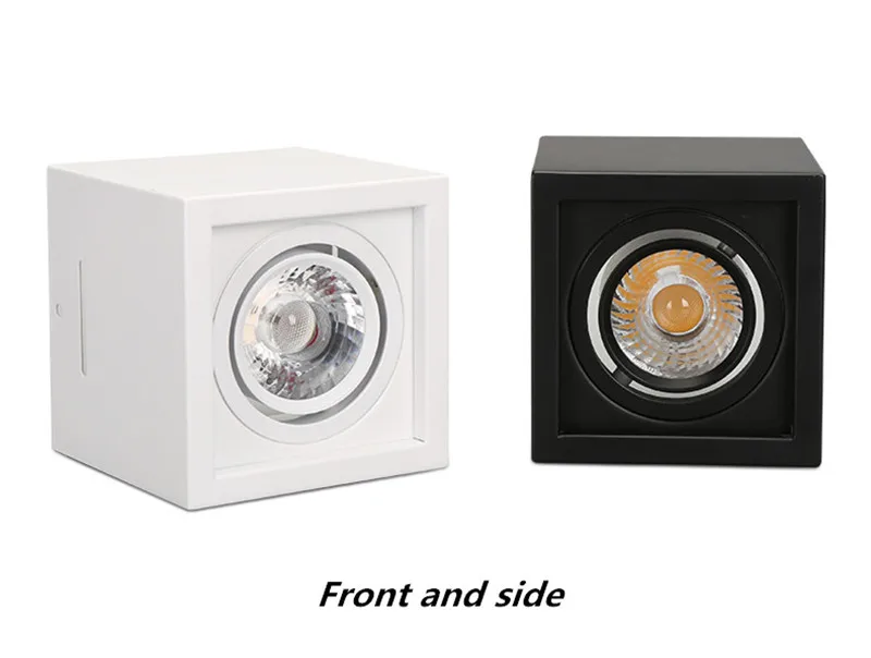 Luz descendente LED COB regulable, ajuste de superficie de alta calidad, Blanco, Negro, ac85-265V, 10W, 20W, 1 ud.