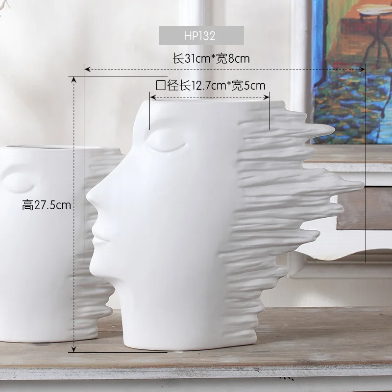 1 шт. Nordic творческой маска для лица ваза украшения интерьера Гостиная с