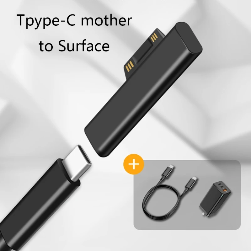 Переходник с гнездовым разъемом USB Type C для быстрой зарядки Surface Pro 3 4 5 6
