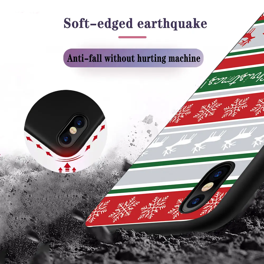 

Merry Christma Phone Case For iPhone 11 Case for IPhone 11 12 mini Pro XR X XS Max 7 8 6S Plus SE 2020 Soft TPU Back Cover Funda