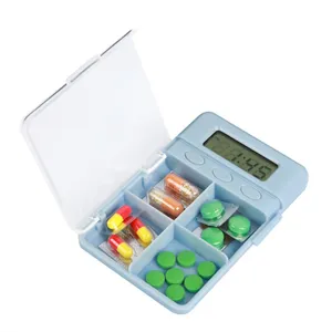 GREENWON Pill Cases Portable 7-Day Medicine Box Case Tablet Storage Organizer Container Case Colorful Pill Cutter