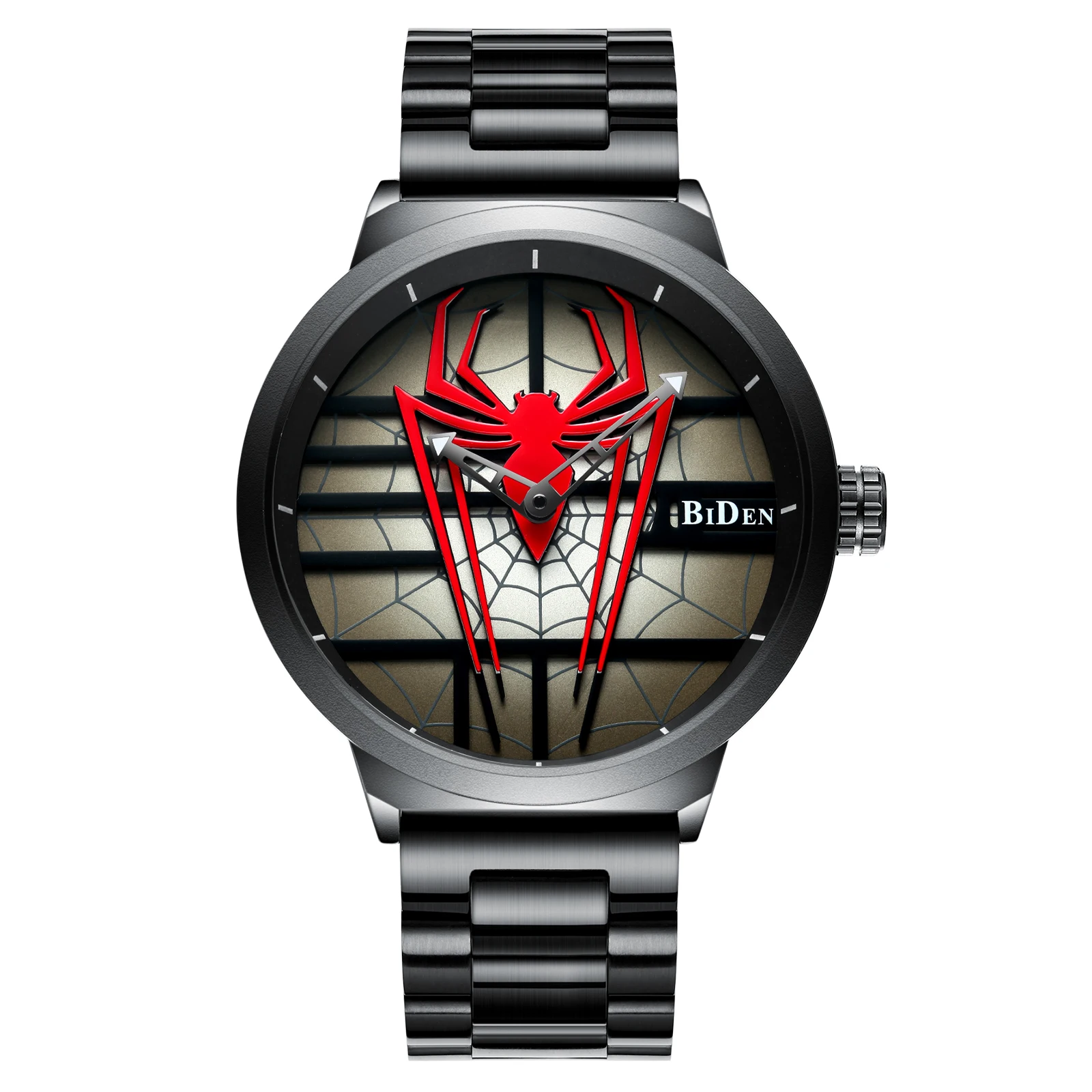 Модные Роскошные Брендовые мужские кварцевые часы из нержавеющей стали