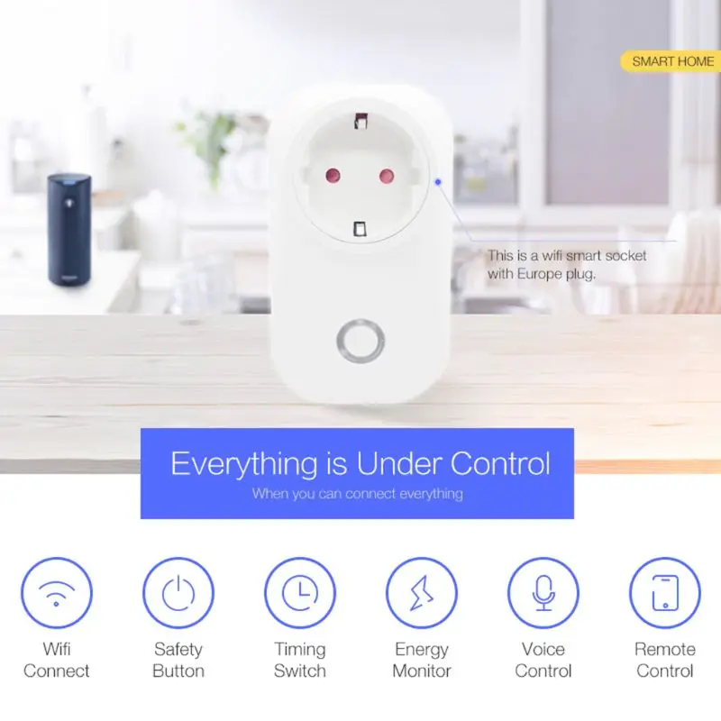 ЕС Wi Fi Смарт разъем питания приложение Tuya розетка таймер функция для Google Home