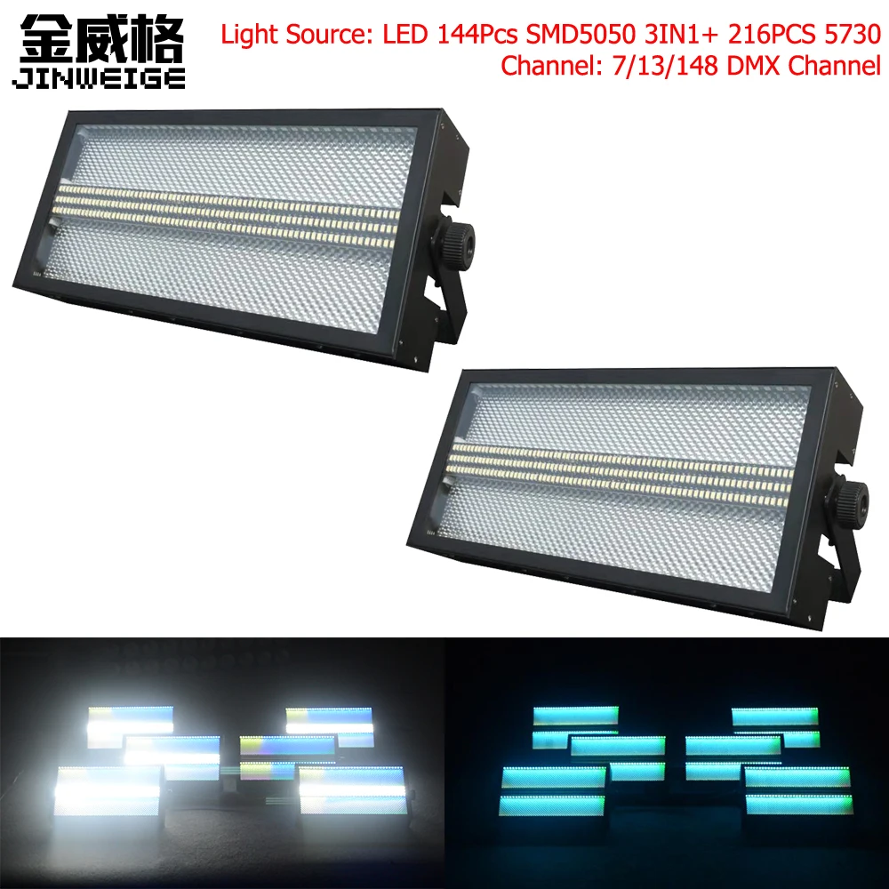 

Free Shipping 2pcs/lot LED Strobe Light LED 144Pcs SMD5050 3IN1+ 216PCS 5730 Lamp Wash Effect Lights Super Bright DJ Disco Club