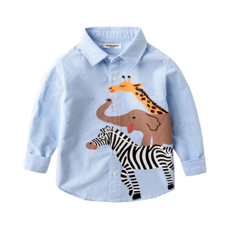 Детская хлопковая рубашка с длинным рукавом рисунком Джокера для мальчиков