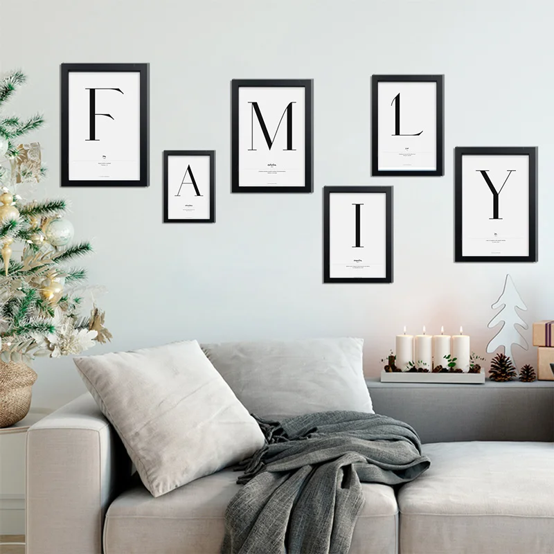 Настенный плакат в черно-белом стиле современные английские столицы с буквами