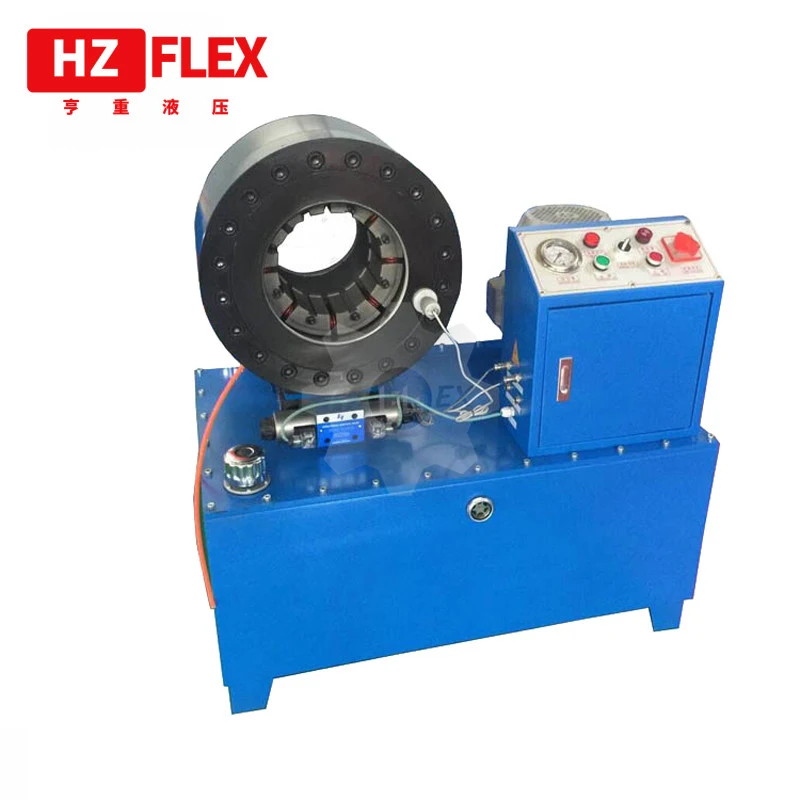 

China manufacture HZ-102 hydraulic type heavy duty 4 inch hose crimping machine with 16 sets of dies