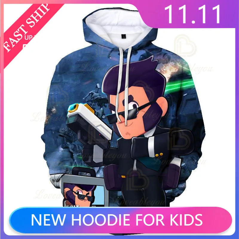 

Brawings Bull and Star,Long Sleeve Tops Clothes MAX Children's Wear Kids Hoodies Spike Game 3d Boys Girls Harajuku Sweatshirt