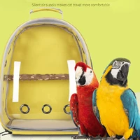 2022 pet parrot bag space travel backpack transparent birdcage large portable gray machine breathable 360 bird pet carrier case