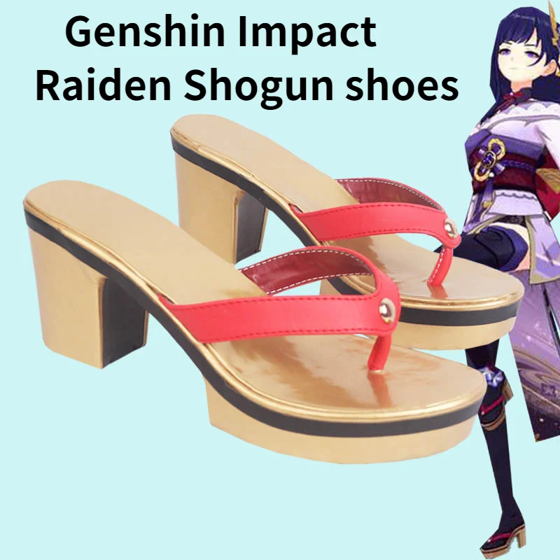 

Аниме Горячая игра Genshin Impact Raiden Shogun Baal на заказ размеры 33-48 унисекс обувь для косплея для женщин и девочек