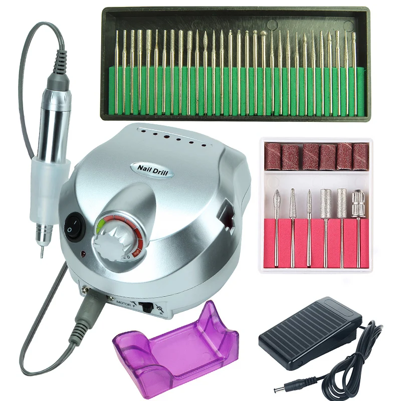 35000/20000 об/мин Электрический Фрезер для ногтей сверлильный станок резцы фрезы