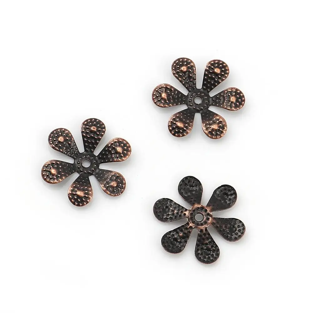 DoreenBeads сплав на железной основе бусины колпачки Цветок Античная медь DIY