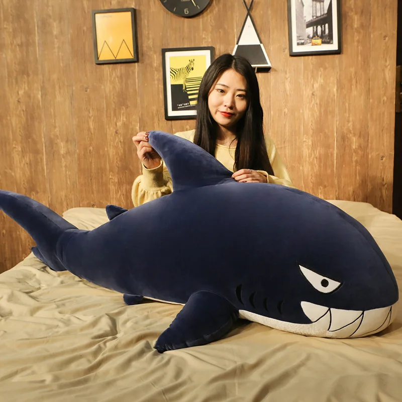 Забавная плюшевая подушка мягкая игрушечная в виде акулы детский подарок на день