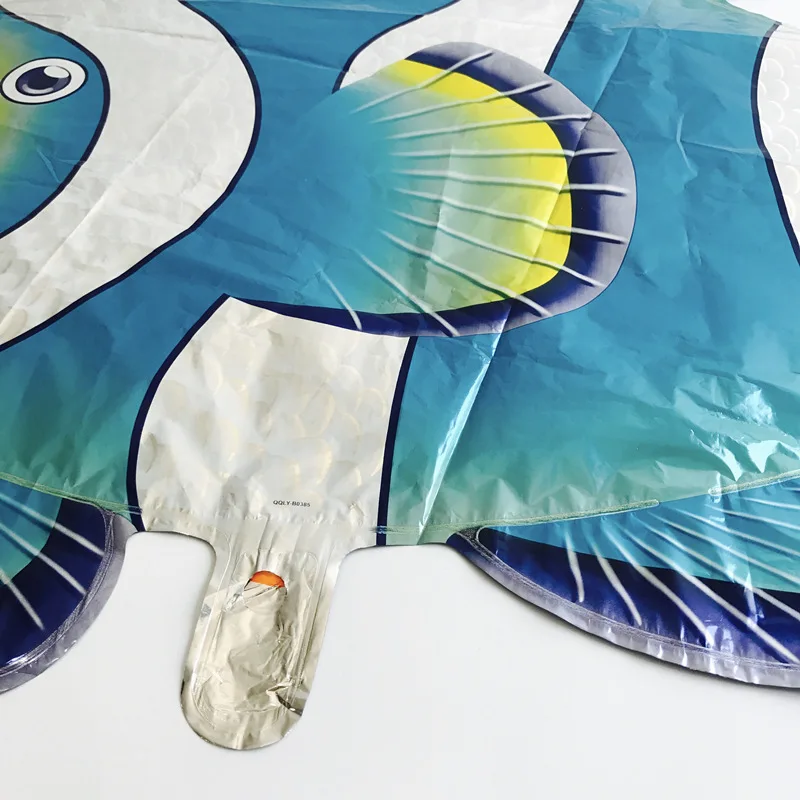 Большой мультяшный фольгированный шар в виде рыбы 1 шт. 70*89 см морские животные