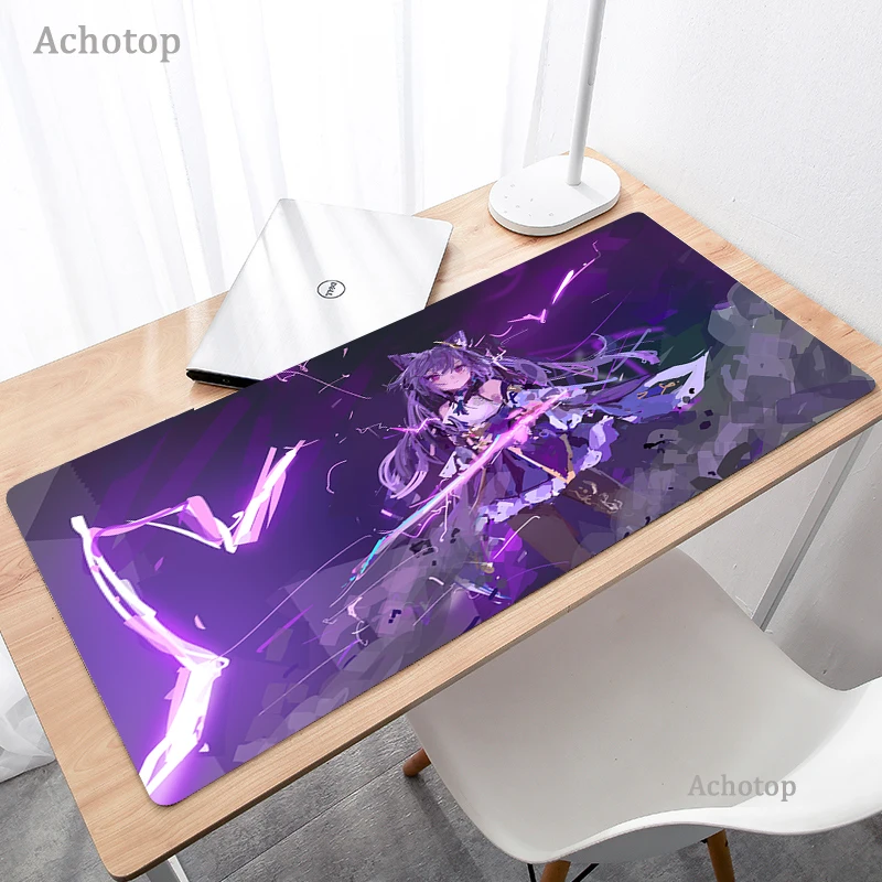 Большой игровой коврик для мыши Kawaii Genshin Impact ПК компьютер резиновый милый Аниме