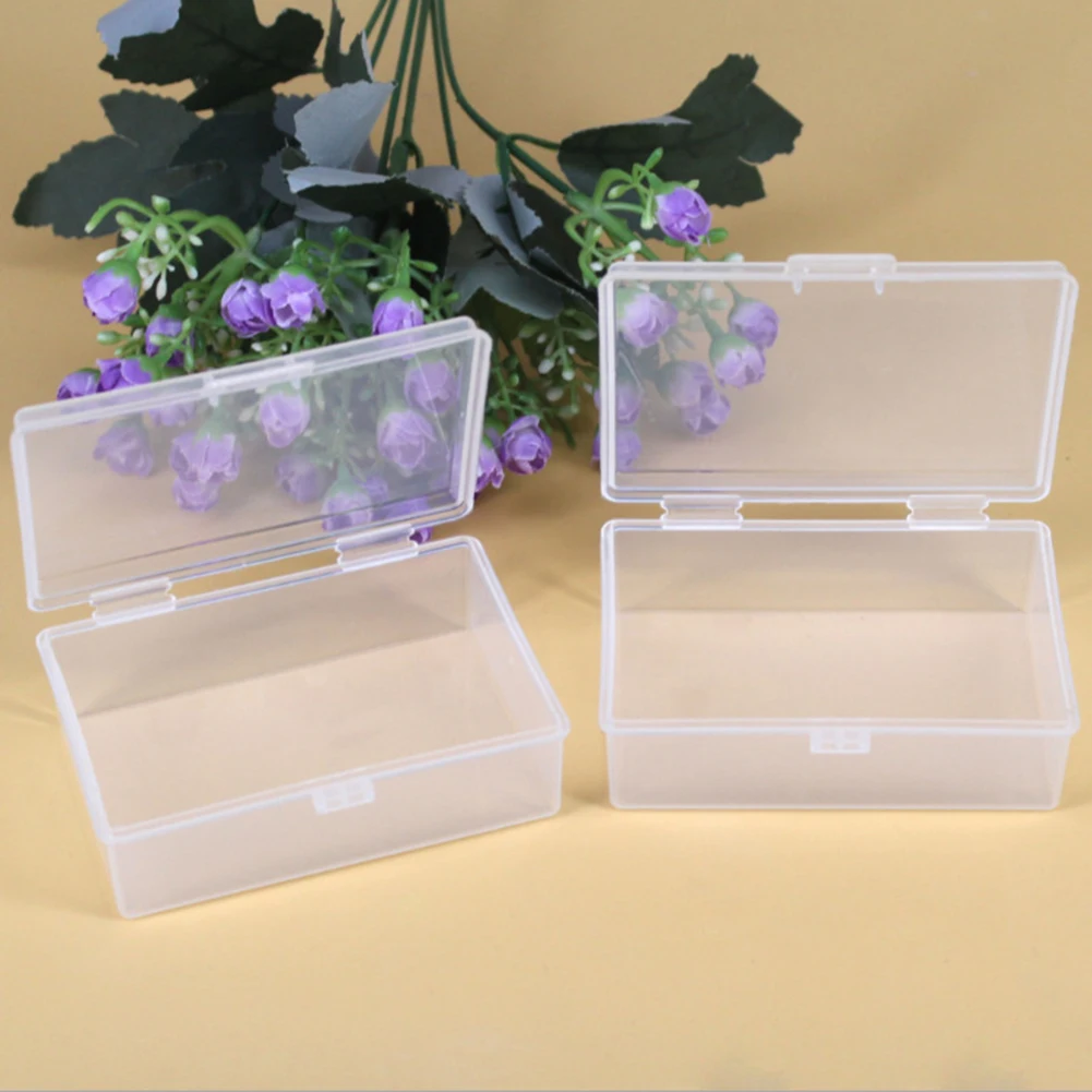 

2pcs Transparent Plastic Box Playing Cards Container Tarots Poker Card Storage Case Mini Tool Element Packing Storage Boxes