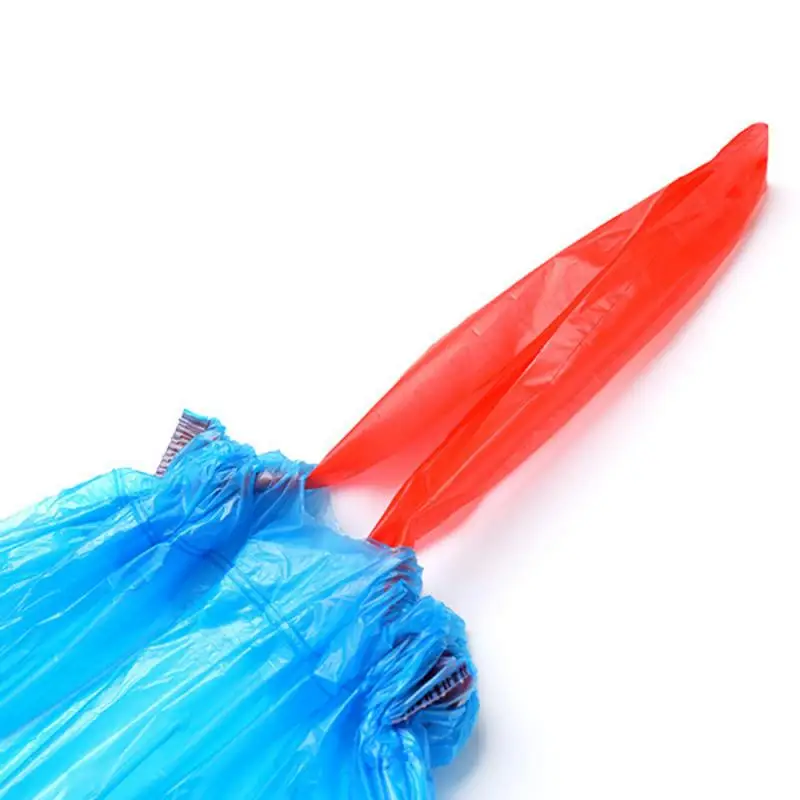 [1 20 рулонов] 45*50 см мешок для мусора на шнурке с цветными точками портативный