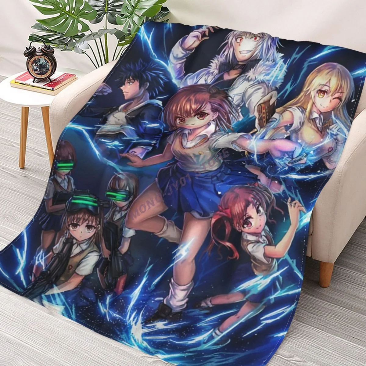 

A Certain Scientific Railgun - Mikoto Kuroko Throw Blanket Sherpa Blanket cover Bedding soft Blankets