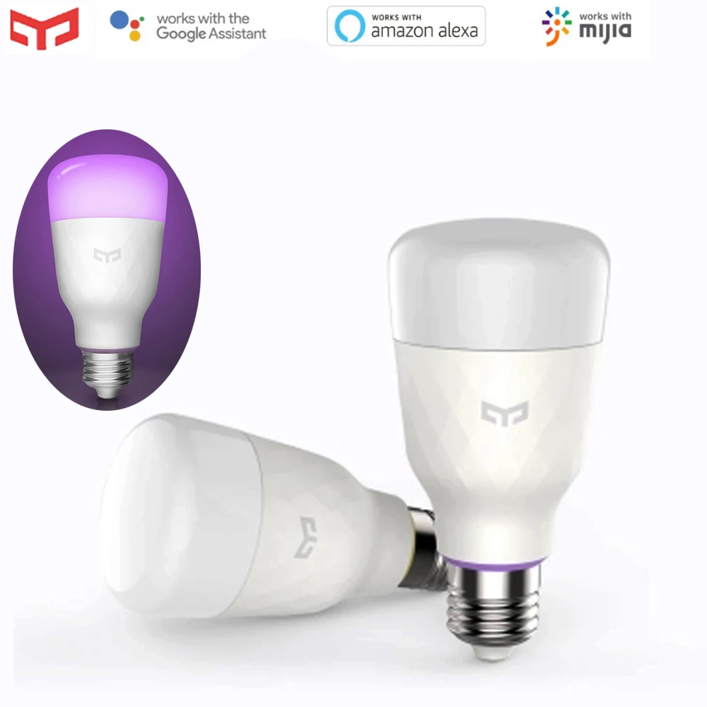(Английская версия) умная Светодиодная лампа yeelight красочная 800 люмен 10 Вт E27