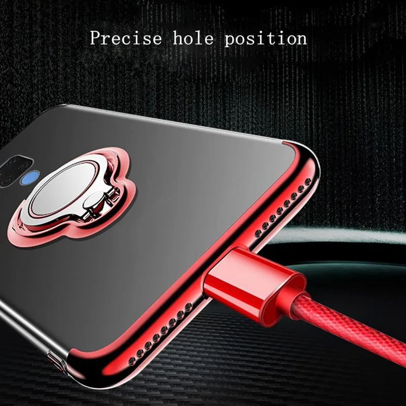 Магнитный чехол с металлическим кольцом для Huawei P20 Pro lite Mate20 Lite магнитный мягкий