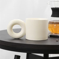 beige mugs coffee cups big ear shape creative mug for tea womens household office coffee mug lassie friend gifts european style