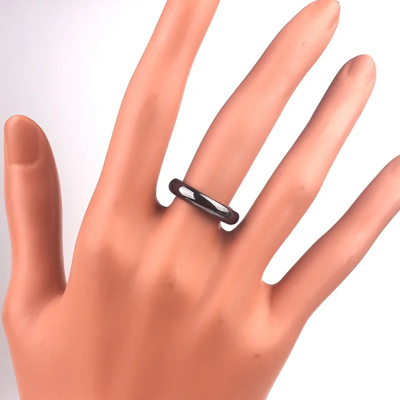 Кольцо из гематита с камберированной поверхностью для мужчин и женщин простые