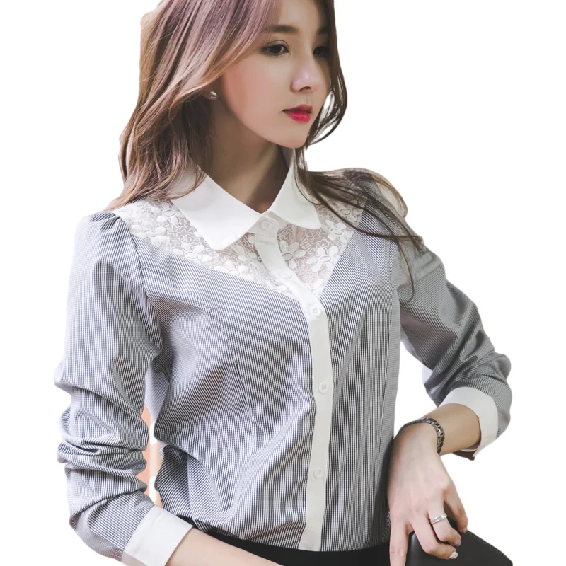 2016 Модная элегантная осенне зимняя повседневная Офисная Женская кружевная