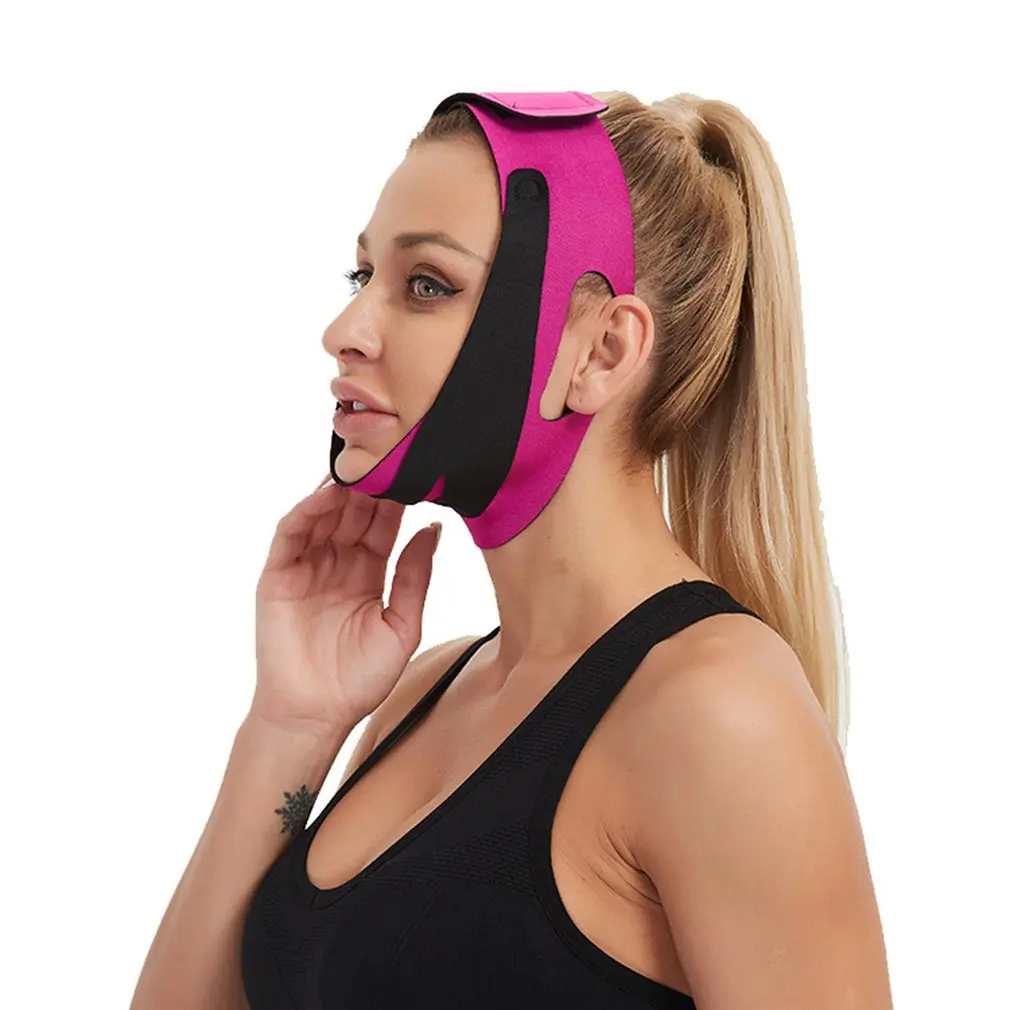 Face Mask Rose Red Face-lifting Face With Small V Face Bandage Shaping Mask To Lift Face And Tighten Face Slimming Facial Care