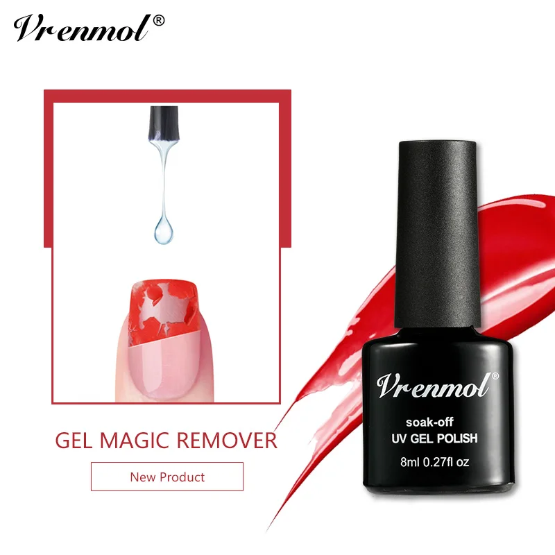 Magic Remover Gel Vrenmol 15 мл не протирать верхнее покрытие праймер от Базовое покрытие замачивать УФ-гель для ногтей не чистить верхнее Базовое покрытие базовый гель верхнее покрытие - Цвет: Magic Remover Gel