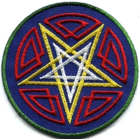 hot pentagram pentacle satanic occult goth wicca witch applique iron on patch %e2%89%88 5 5 5 5 cm