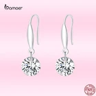 Серьги-гвоздики женские из серебра 925 пробы, с подвеской