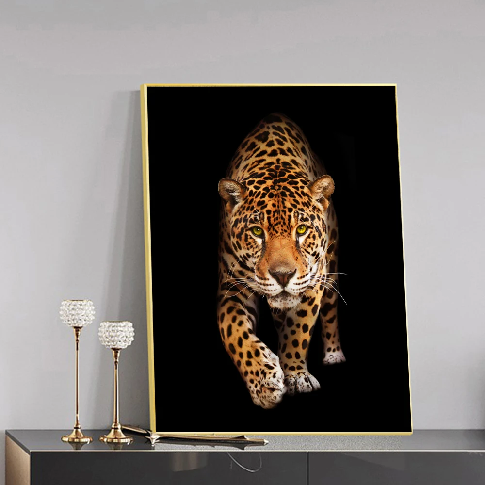 

Modern Wild Animals Leopard Home Decor Poster Wall Pictures For Living Room HD Print On Canvas Oil Paintings Bedroom Artworks