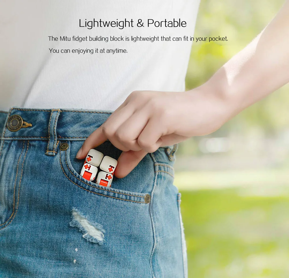 Xiaomi Mitu квадратный Вращающийся палец кирпич интеллектуальные игрушки Интеллектуальный ерзающий куб бесконечные игрушки антистресс тревога